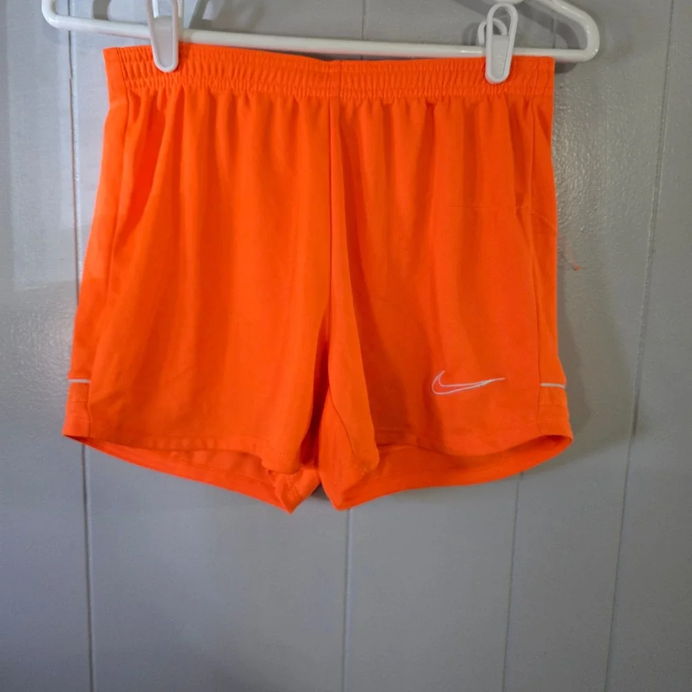 Nike Running Shorts‎ Mens Small Orange Neon Mesh Trim Athletic 4360